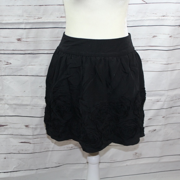 Dresses & Skirts - Black Rosette Skirt